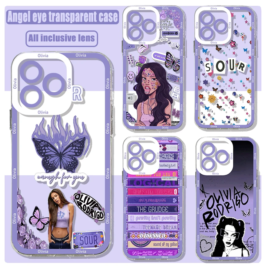 Singer O-Olivias R-Rodrigos Lucky Butterfly Clear Case For Samsung A73 A72 A71 A55 A52 A51 A50 A35 A33 A32 A31 A30 A24 A23 5G