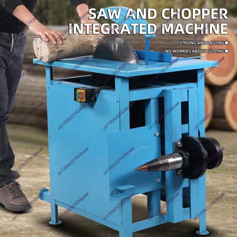 Electric Wood Splitter & Saw 2‑in‑1 Multi‑Function Machine, Dual‑Use Home Woodworking Machine for Log Splitting and Wood Cutting