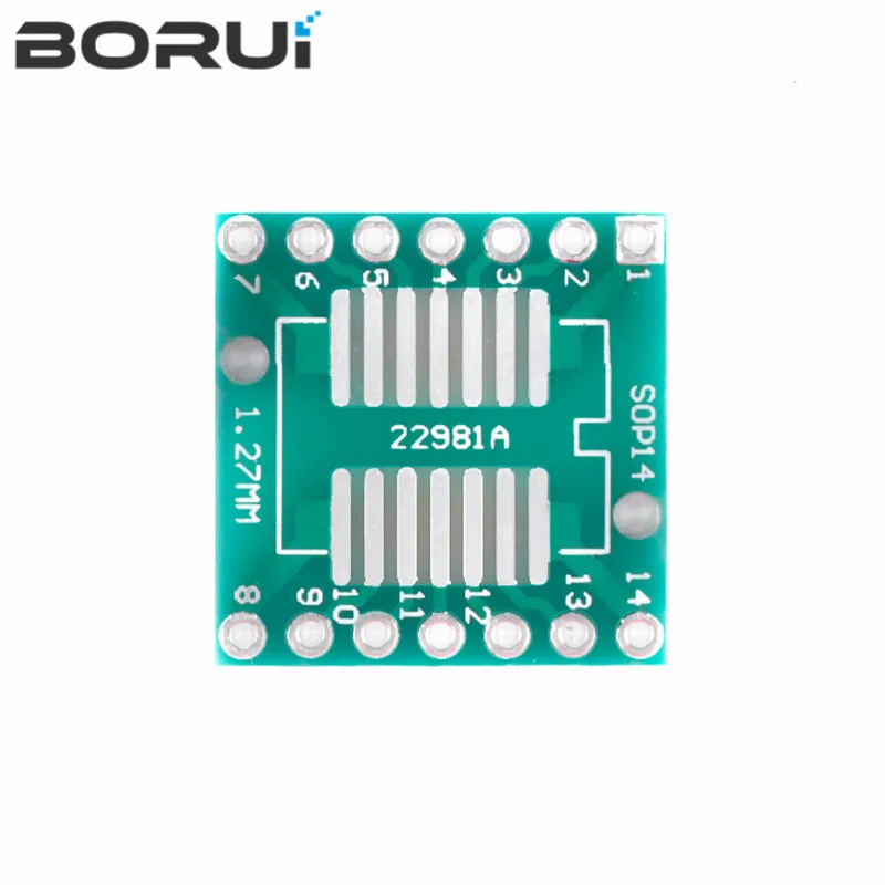 10PCS TSSOP14 SSOP14 SOP-14 SOP14 to DIP14 PCB Transfer Board DIP Pin Board Pitch Adapter