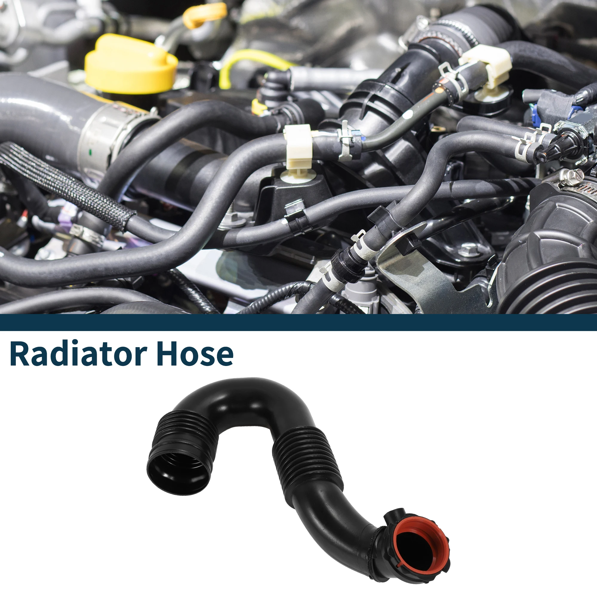 UXCELL Шланг радиатора Шланг обогревателя для Mercedes-Benz Sprinter 3-t Bus (B906) 2006-2019 No 9065282224 Резиновая впускная трубка черного цвета, 1 шт.