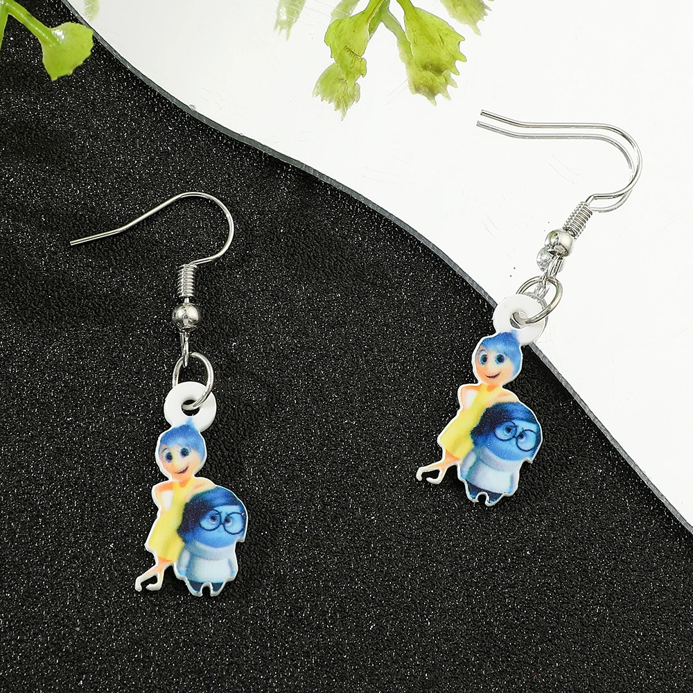 Disney Cartoon Figure Handmade Pendant Jewelry Gifts InsideOut 2 Accessories Acrylic Cartoon Anime Lnside Out Pendant Earrings