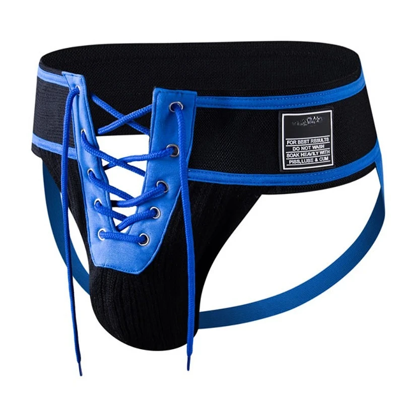 

Jockstrap Sexy Underwear Bugle Pouch Thongs Male Lingerie Tanga Hollow Men's Erotic Pouch Bag Panties Lace Up Soft Man G-Strings