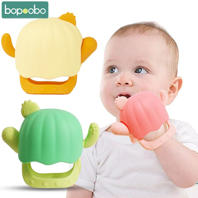 

1PCS Baby Teether Silicone Cactus Food Grade Teether Nursing Teething Pacifier Chain Shower Toys Food Grade Teether Accessories