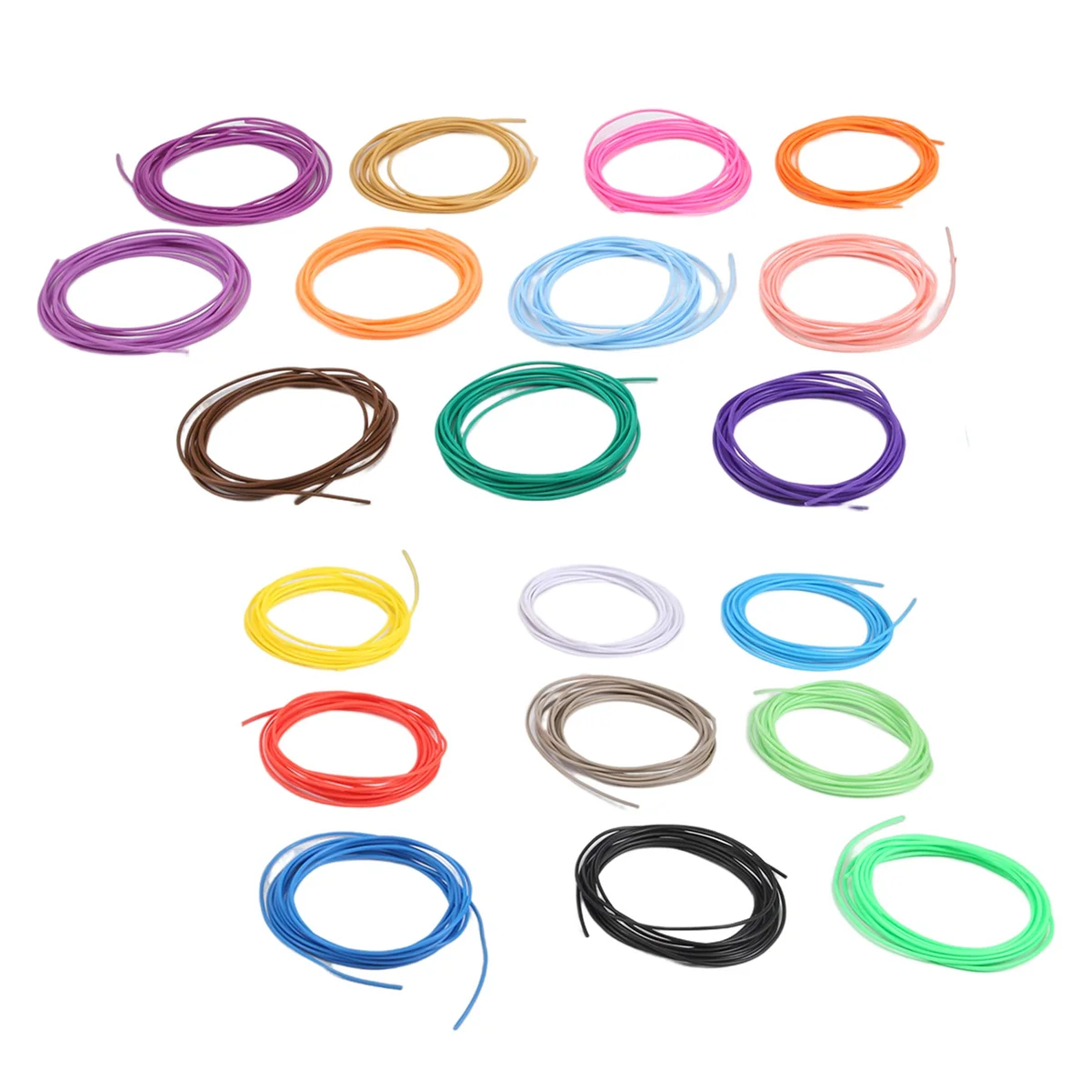 Ricariche per filamenti PCL per penna da stampa 3D SMIEA 1,75 mm, confezione da 20 colori casuali, bassa temperatura di fusione di 70 ℃ , Regali per bambini (200 piedi)