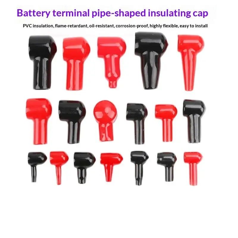 4Pcs Car Battery Terminal Covers Insulating Protective Lug Caps Suitable for Off Road Vehicle Truck Battery Connector Guards