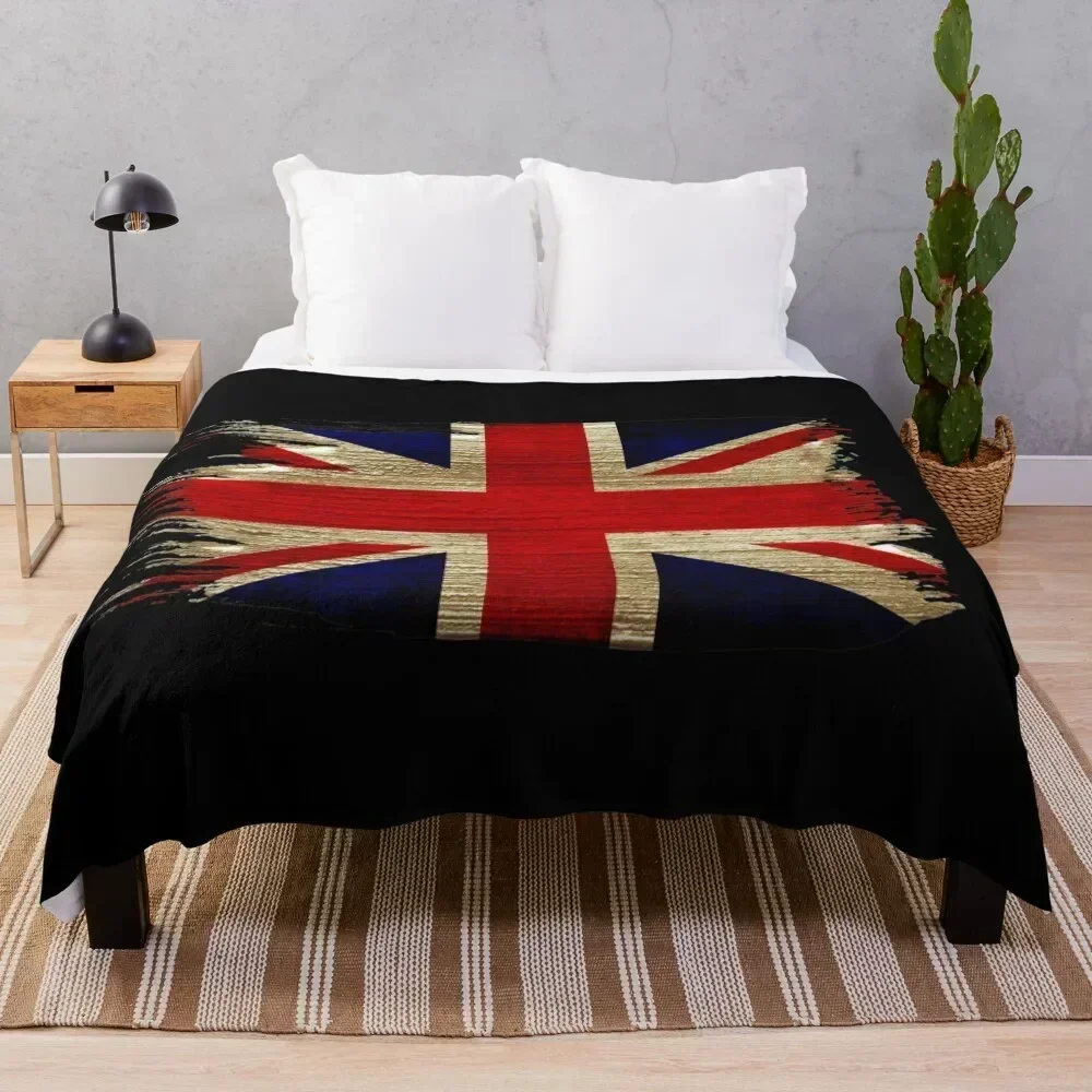 

Vintage Union Jack Throw Blanket Stylish Couch Blanket for Home Living Room