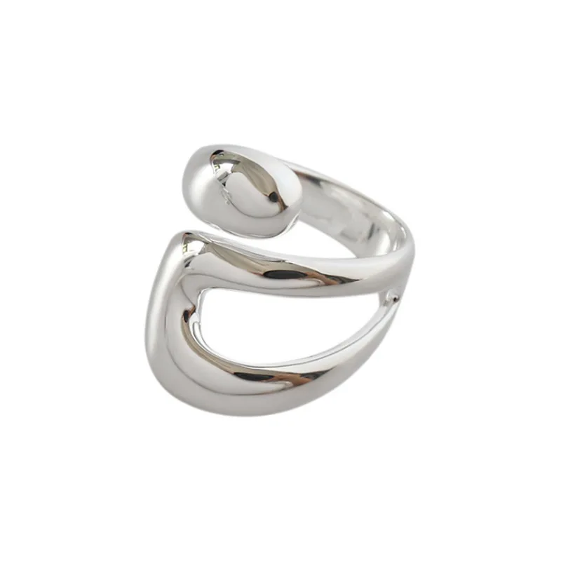 Women's 925 Silver Geometric Open Ring