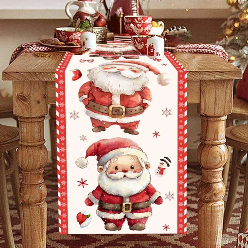 Christmas Table Runner Merry Christmas Decoration for Home Xmas Party Decor 2025 Navidad Notal Noel Ornament Happy New Year 2026