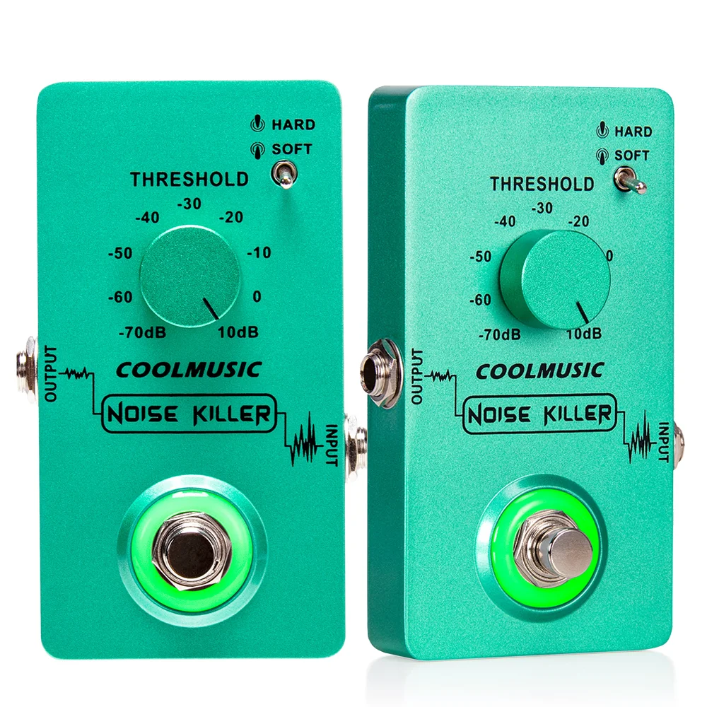 COOLMUSIC Effect Pedal True Bypass Noise Gate Guitar Effect Pedals with Hard/ Soft Mode and Foot Switch for Electric Guitar Bass