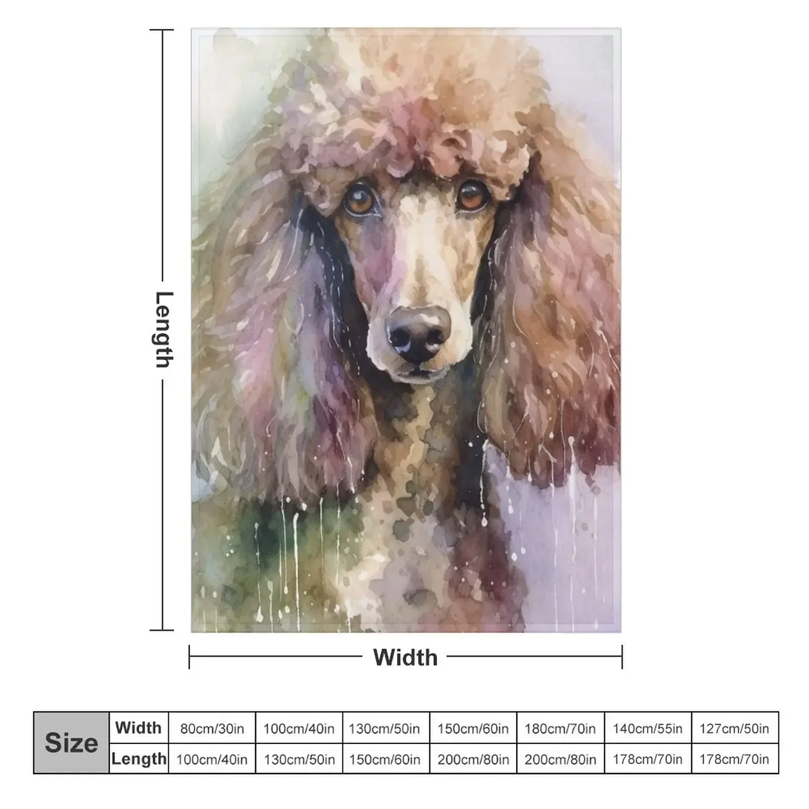 Darling Poodle Throw Blanket couch cozy soft plush fuzzy picnic outdoor blanket