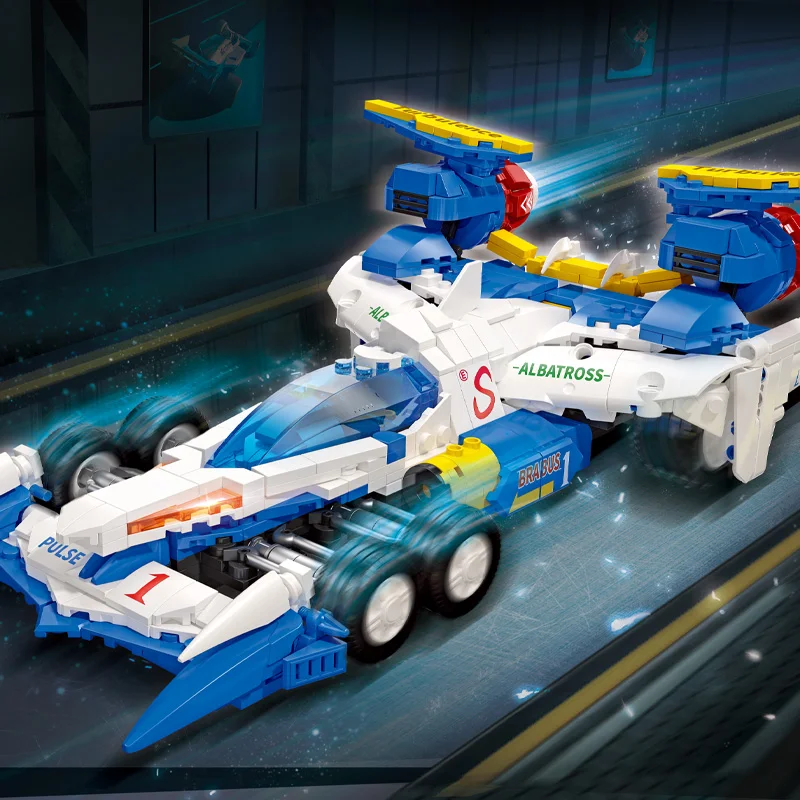 Super Asurada AKF-11 Modello di mattoni Aeroboost Aoshima Cyber Formula Auto da corsa Blocchi di costruzione ad alta tecnologia Set di giocattoli Regalo fantastico per bambini ﻿