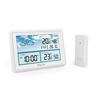 Brand Wireless Digital Weather Station Color LCD Display Thermometer Hygrometer Forecast Sensor Frost Point Calendar Alarm Clock