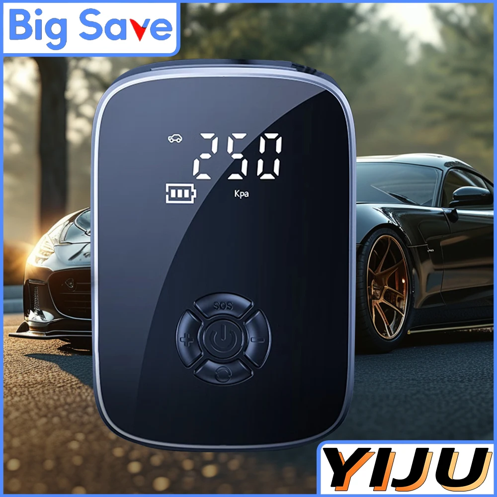 

YIJU двухцилиндровый беспроводной воздушный насос 150PSI электрический автомобильный воздушный компрессор насос для накачивания шин портативный мотоциклетный насос