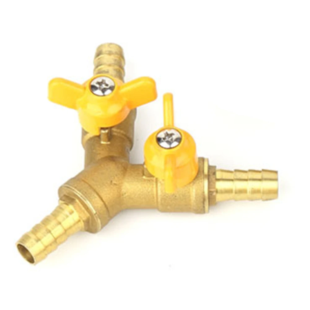 

For Hose Leakage Prevention 3-way Ball Valve 10mm Hose Valve Corrosion-resistant Heavy Duty Design Solid Brass Construction