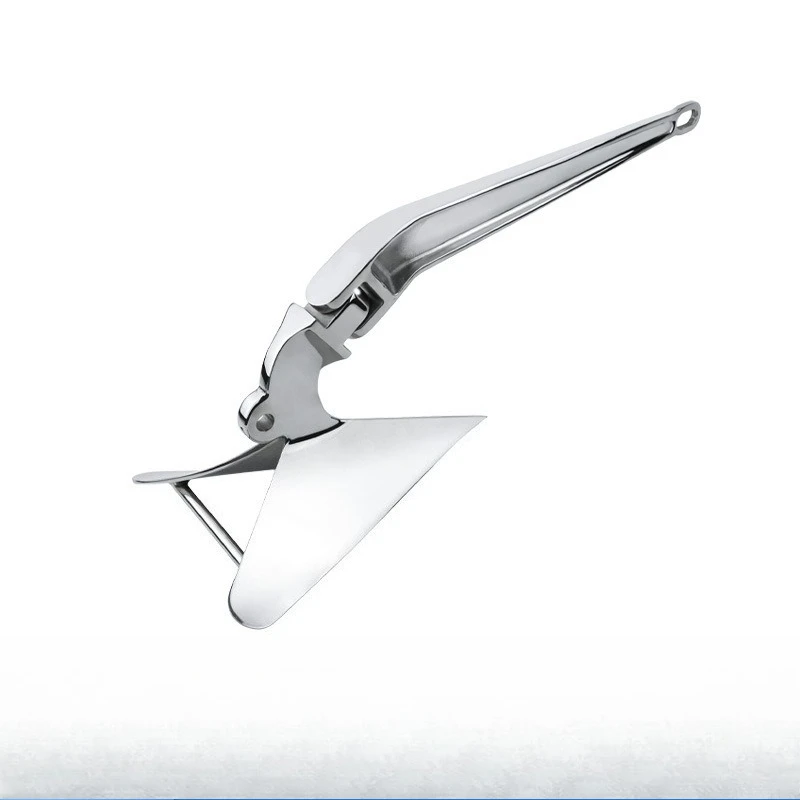 316 Stainless Steel Anchor, Yacht Vessel Plough Anchor, Hinged Plough Anchor Triangle Anchor