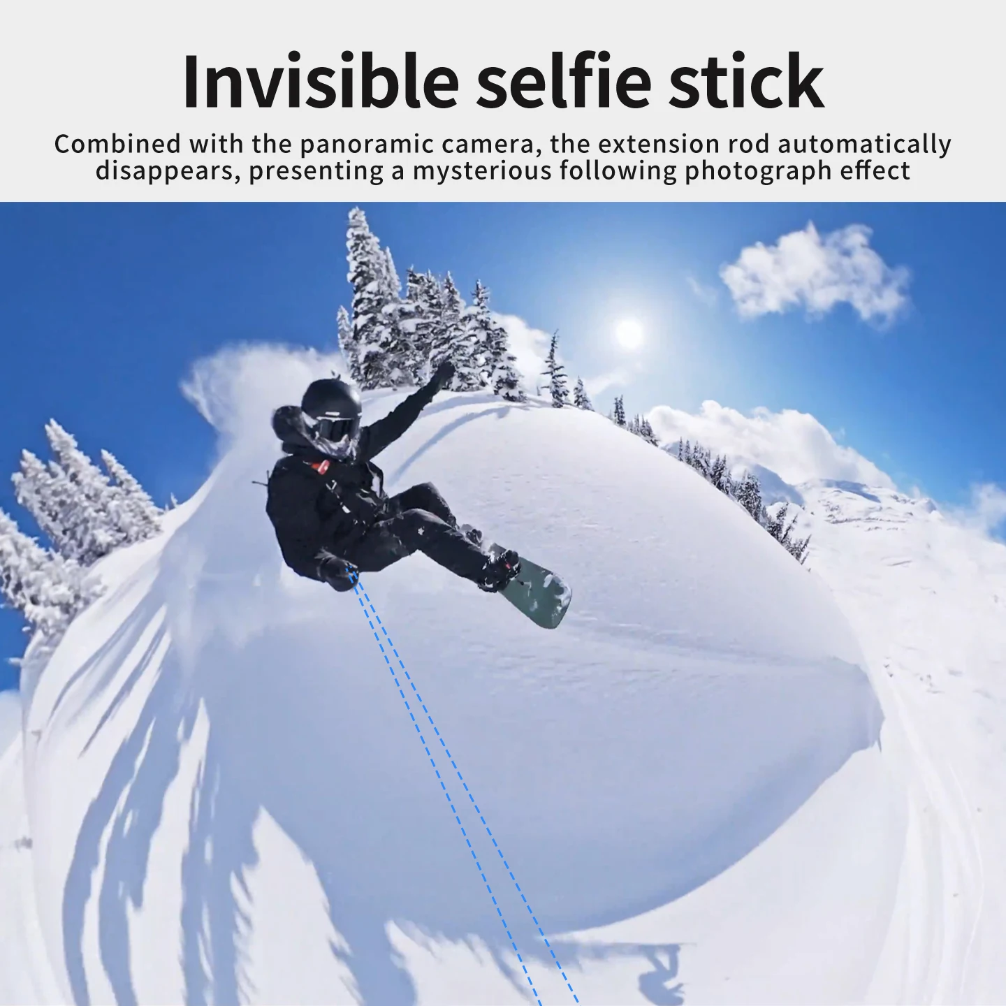 Einziehbares 3M Carbonfaser-Einbeinstativ-Selfie-Stick mit 1/4-Zoll-Stativadapter für Insta360 X6, Magnetic DJI OSMO 360, Pocket4, Action6 Kamera – Detail 7