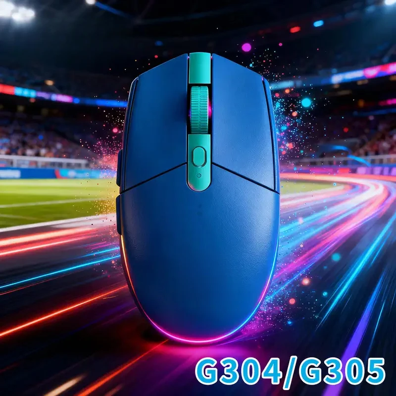 

Новая беспроводная игровая мышь G304 с датчиком Hero 12000 DPI, эргономичная, с поддержкой Bluetooth, подходит для ПК и ноутбуков.