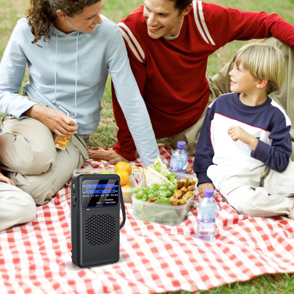 Radio FM AM SW avec prise casque Radio de poche Radio à piles pour Camping en plein air personnes âgées marche