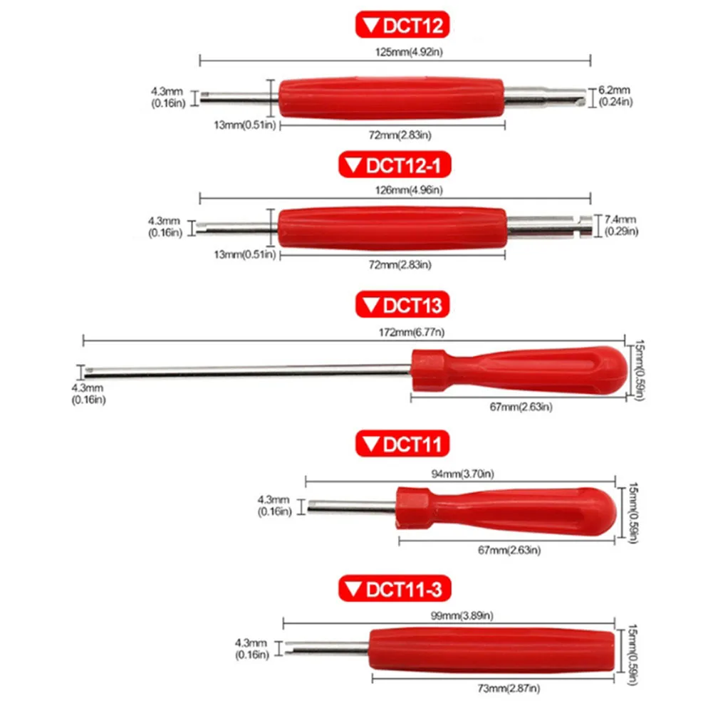 Tire Valve Core Screwdriver Tire Valve Stem Standard &Large Bore Nipple Removal & Inser Car Tire Valve Core Repairing Hand Tools