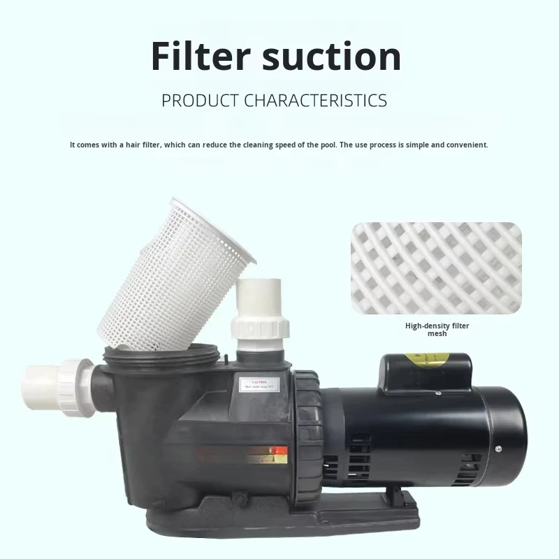

Pool Pump with Hair Collector Large Flow Suction Low Noise for Spa Pool Circulation