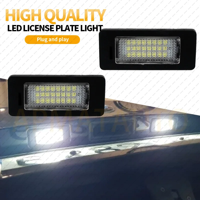 

2 шт. Canbus светодиодные фонари номерного знака 6500k белый без ошибок освещение номерного знака для BMW E39 E60 E90 E91 E92 E61 E60 E70 E71