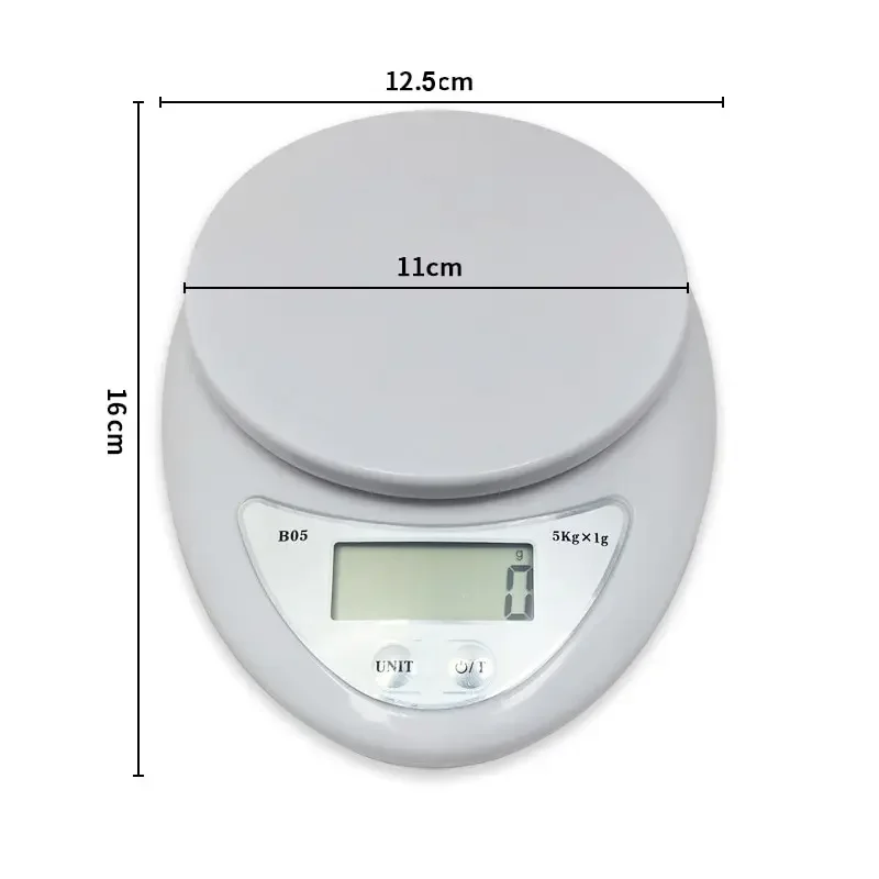 1pc 5kg LED Portable Digital Scale Scales Food Balance Measuring Weight Kitchen Electronic Scales Small Scale Weighing In Grams image 6
