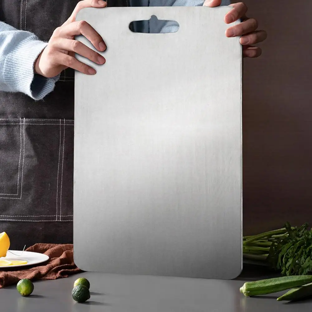

Cutting Board for Kitchen Durable Chopping Board Durable Stainless Steel Cutting Board with Non-slip Design Heavy for Kitchen