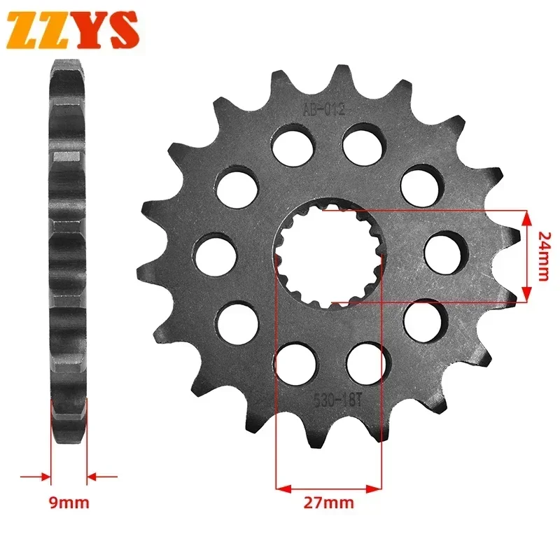 

530 18T Tooth Front Sprocket Gear Staring Wheel Cam For Suzuki GSX-R1300R GSX-R1300RA GSX-R1300RZ GSXR1300 GSX-R1300 2008-2021