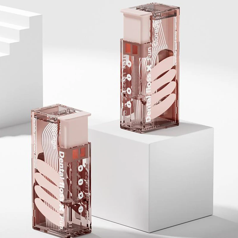 10 pezzi/scatola filo interdentale Set di stuzzicadenti spazzola interdentale in plastica filo interdentale riutilizzabile detergente portatile per filo interdentale con custodia