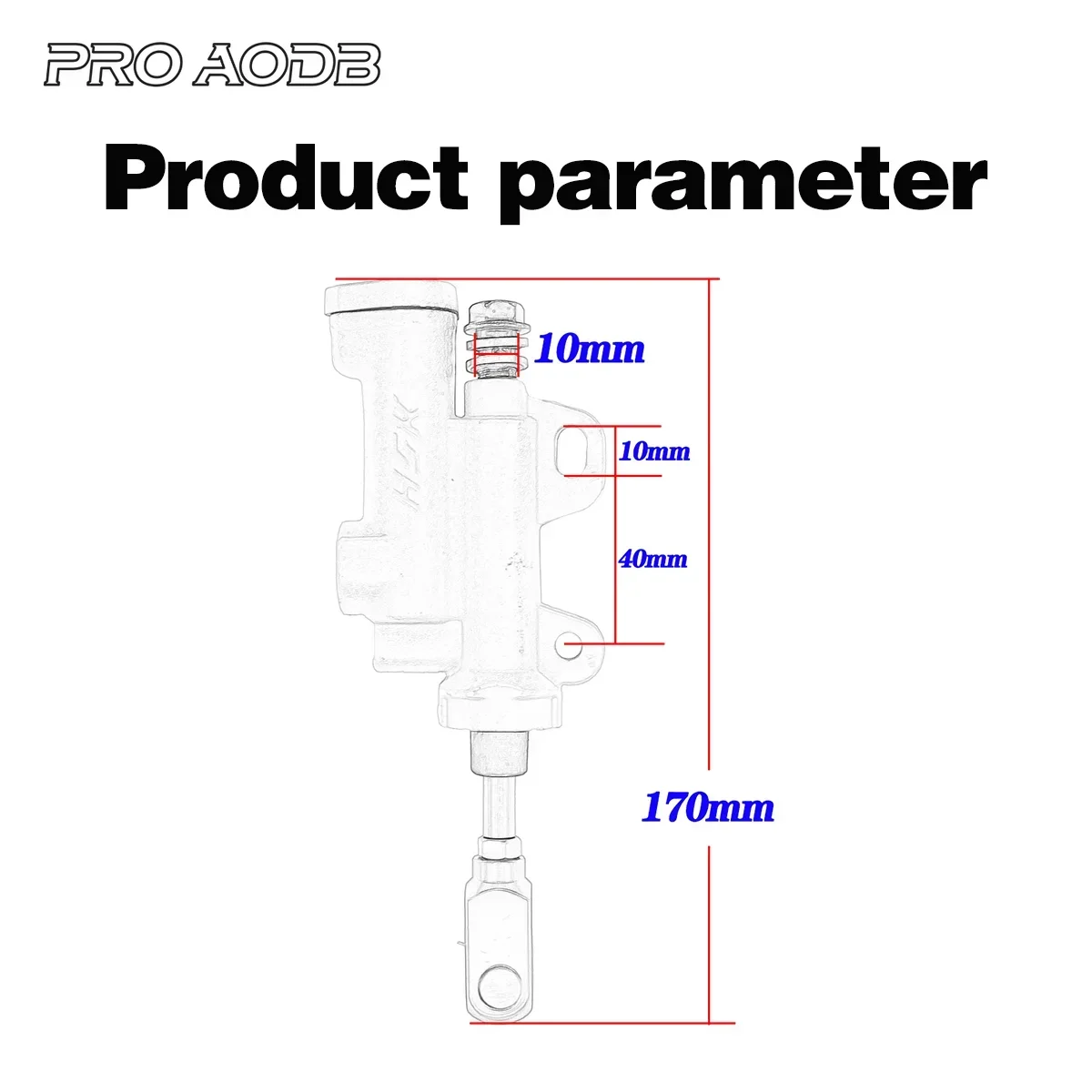 M10 40mm 50mm Double Hole Rear Hydraulic Brake Master Cylinder Pump for 50cc 70cc 110cc 125cc 150cc 250cc Dirt Pit Bike ATV