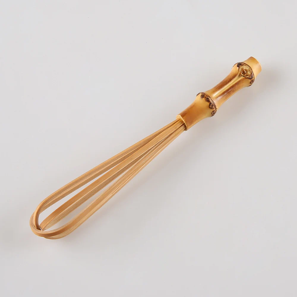 Kitchen Cooking Baking Tool Handmade Natural Bamboo Mini Small Hand Flour Mixer Blender Manual Egg Beater Whisk