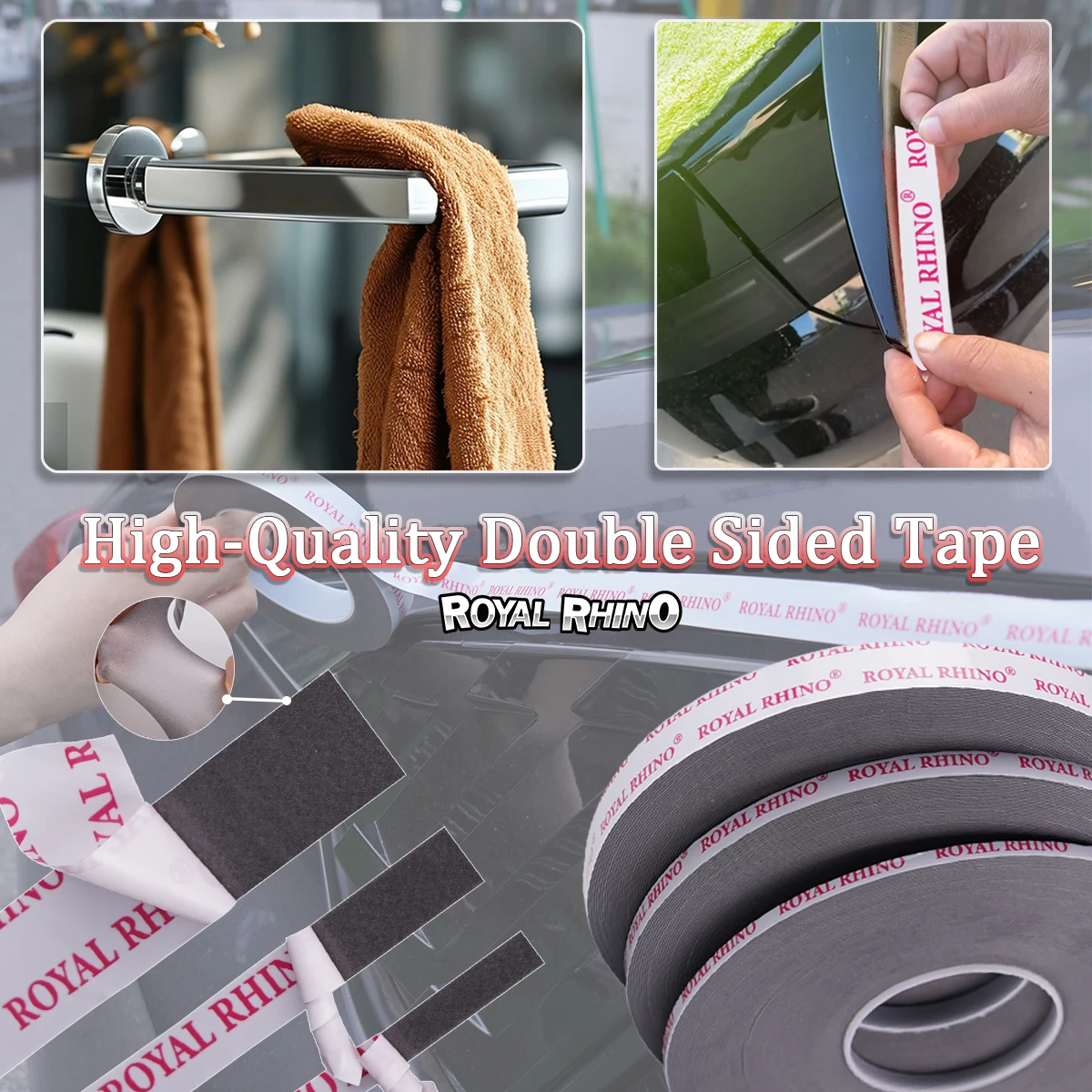 

ROYAL High Adhesion Double-Sided Adhesive Tape -33m Temperature Resistant Waterproof Self-Adhesive Suitable Automotive Home Use