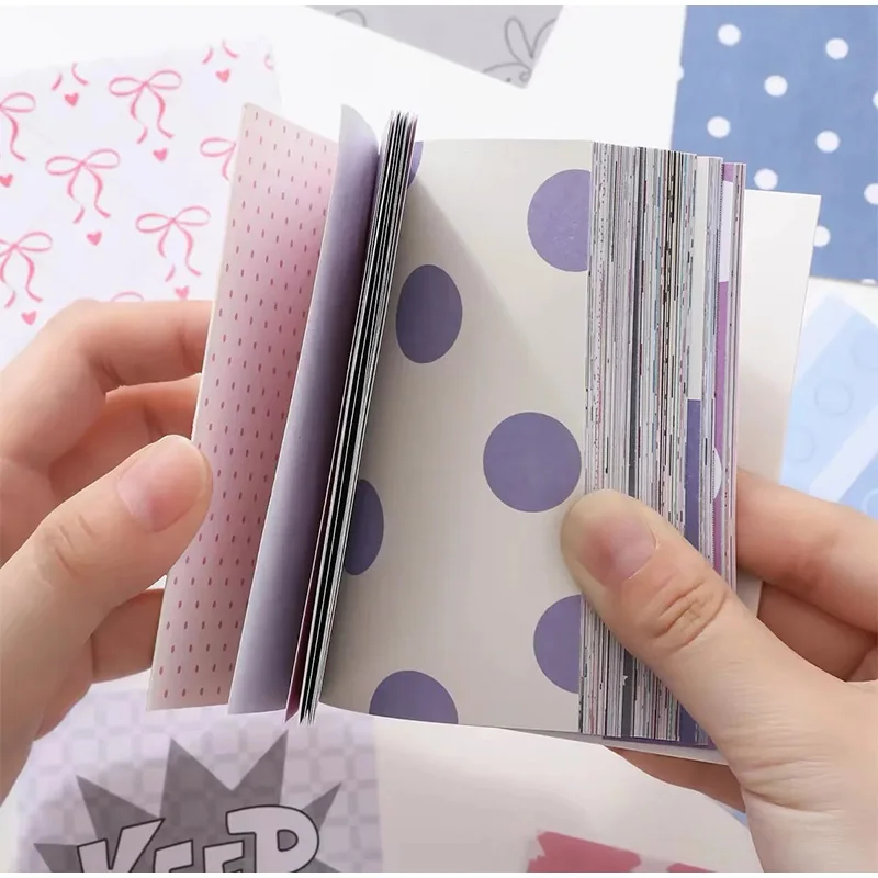Koreanischer Stil M5 Notizbuch mit Punktemuster, Einfaches Ins & Salt Style Dekoratives Papier für Tagebücher, Y2K-Stil Sonnen-Offsetpapier – Detail 5