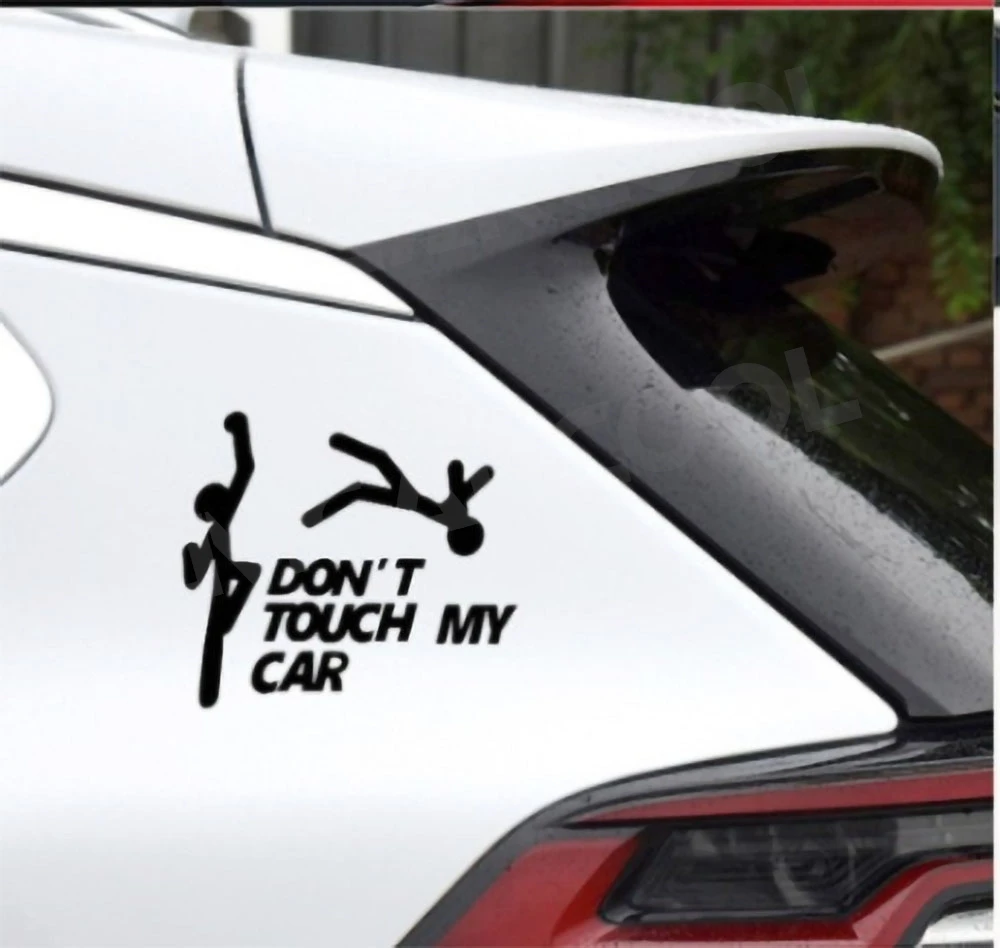 Funny Car Sticker Dont Touch My Car Black White Red Blue Orange Color Decals Stickers Creative Auto Decal Exterior Decoration - view 4