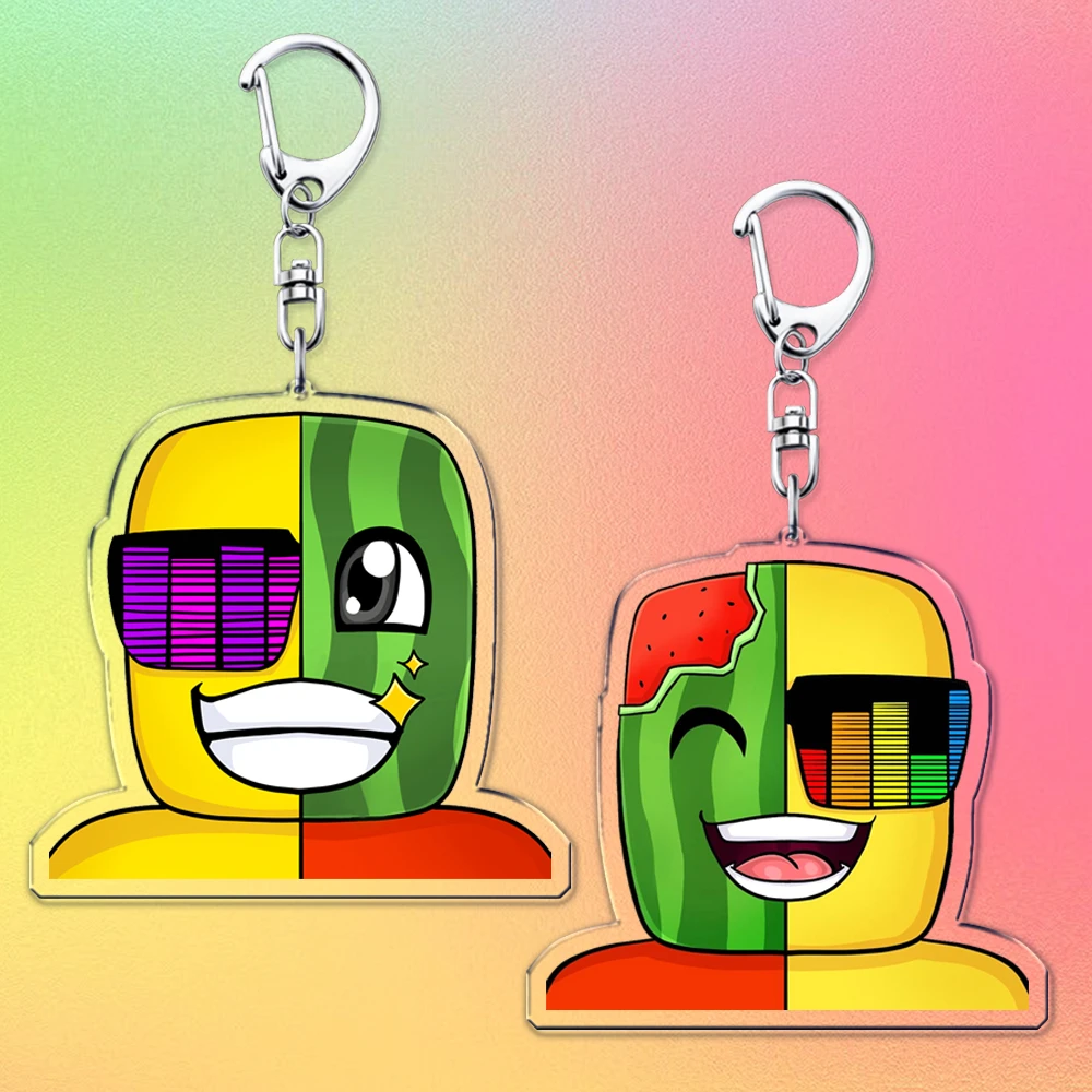 لطيف المشمس والبطيخ سلاسل المفاتيح للإكسسوارات حقيبة الصيف Keyrings مجوهرات المشجعين أصدقاء ألعاب الهدايا