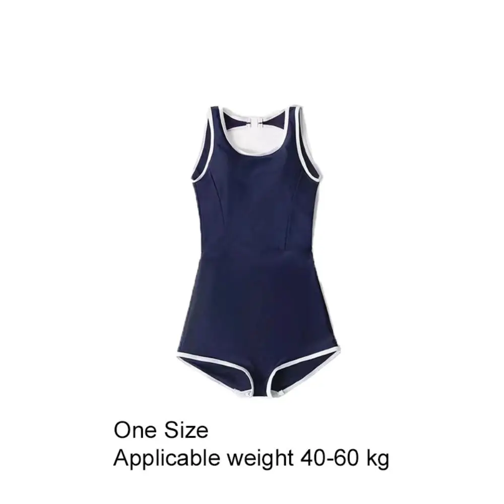 Traje de baño de una pieza de secado rápido, traje de baño Sexy sin mangas para playa, ropa de playa ajustada para mujer, escuela