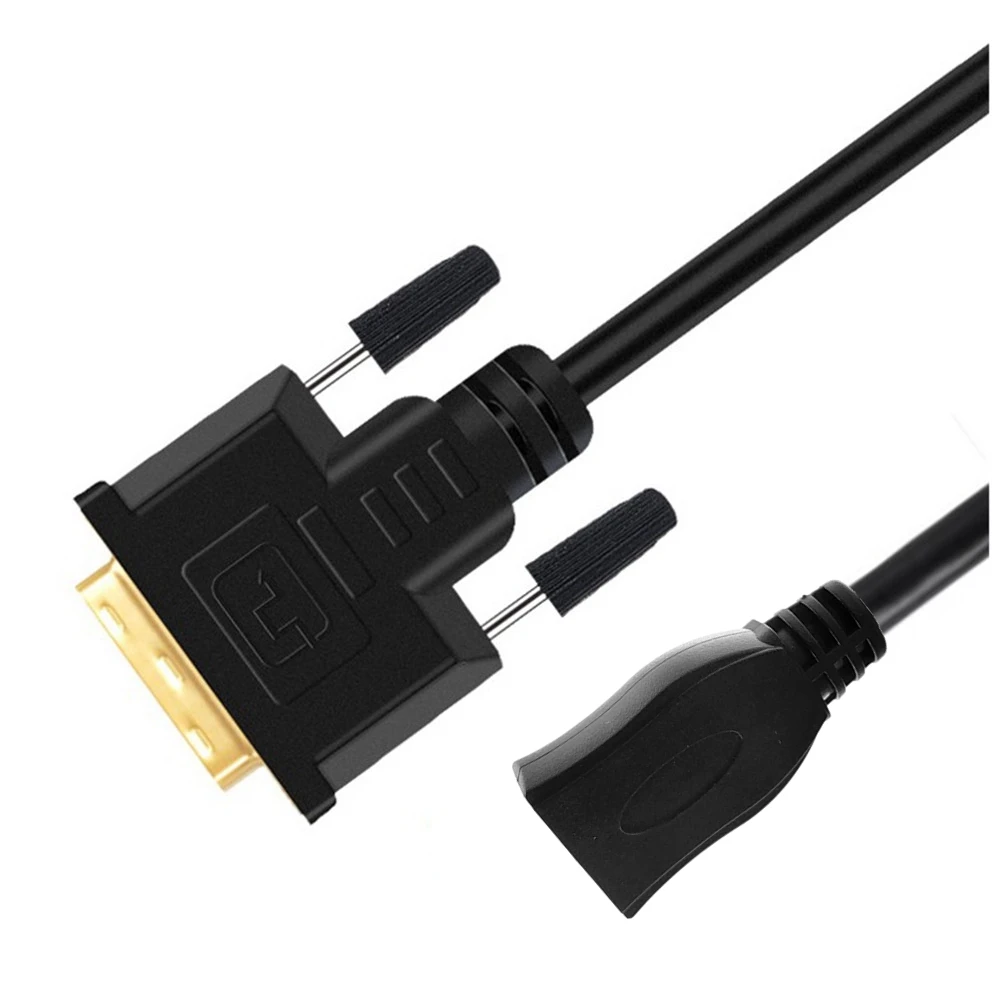 Короткая линия HDMI в DVI24 + 1 линейный дисплей Кабель DVI-HDMI «папа-мама» Кабель-адаптер высокой четкости двунаправленное преобразование