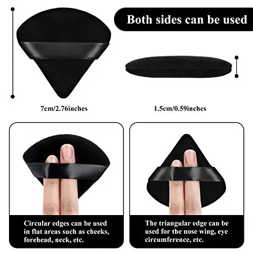 OVW 1/4/8 Pcs Triangle Velvet Powder Puff Soft Cosmetic Puff Powder Puff Women Make Up Accessories Beauty Tools