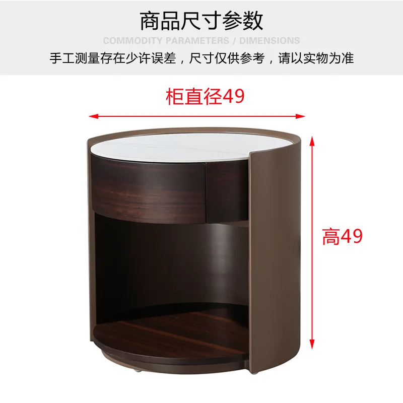 Bedside table Bedroom round simple bedside cabinet