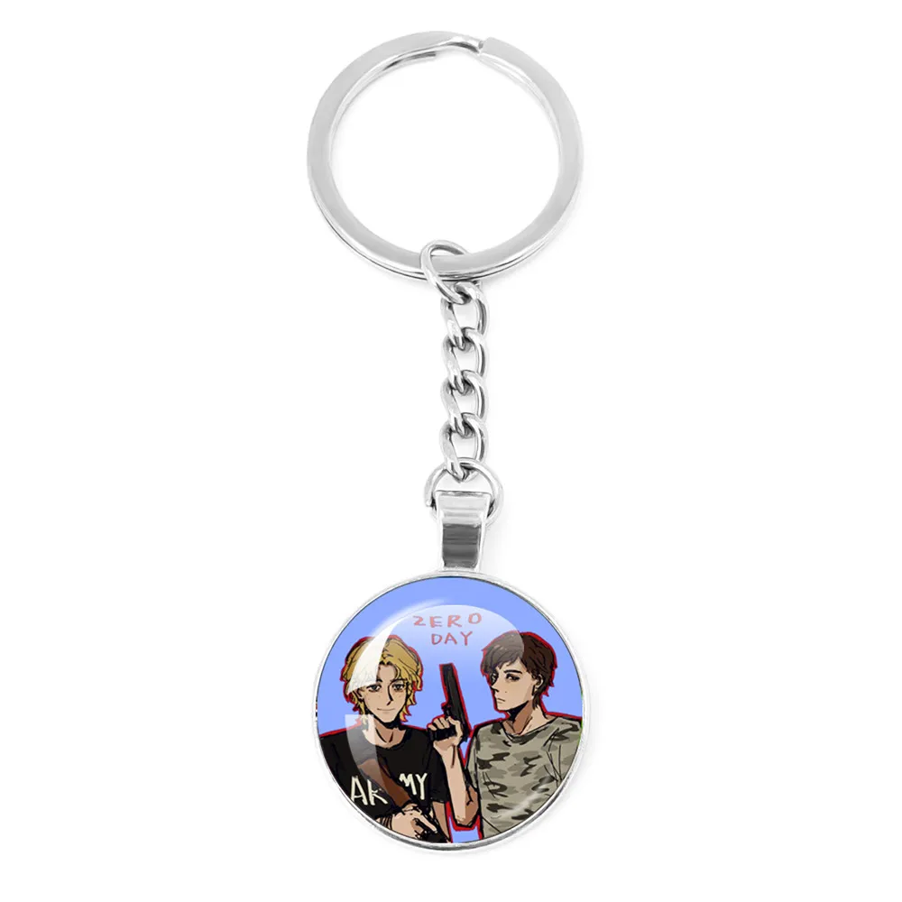 Classic Movie Zero Day Keychain Cal Robertson Glass Dome Pendant Cabochon Keychain Funny Meme Jewelry Fans Gifts Collect