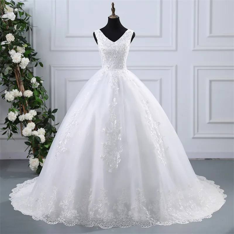 Ruiente-Vestidos De Novia elegantes con cuello en V, Vestidos De Novia a medida, Vestidos De boda De flores dulces, Color personalizado, verano, nuevo, 2024