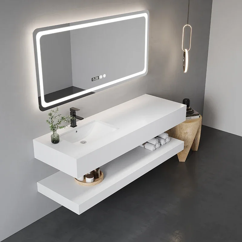 CBMmart Modern Wood Bathroom Vanities Double Sink Waterproof Bathroom Cabinet