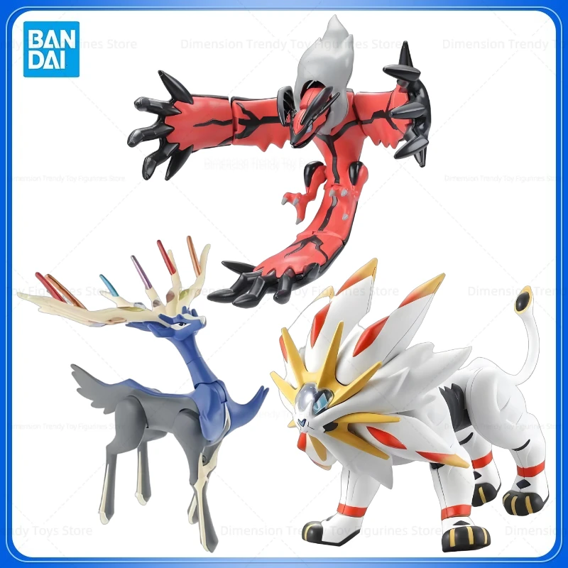 Em Estoque Bandai Banpresto Original Anime Pokémon Yveltal Solgaleo Xerneas Figura de Montar Modelo Brinquedo PVC Colecionável Presente DT
