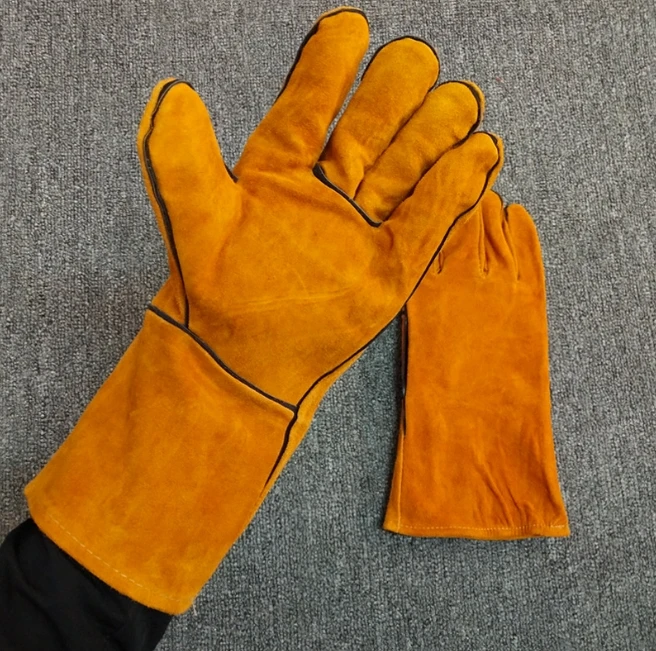 Welding Gloves Heat/Fire Resistant Gloves Durable Leather Gloves for BBQ,Oven