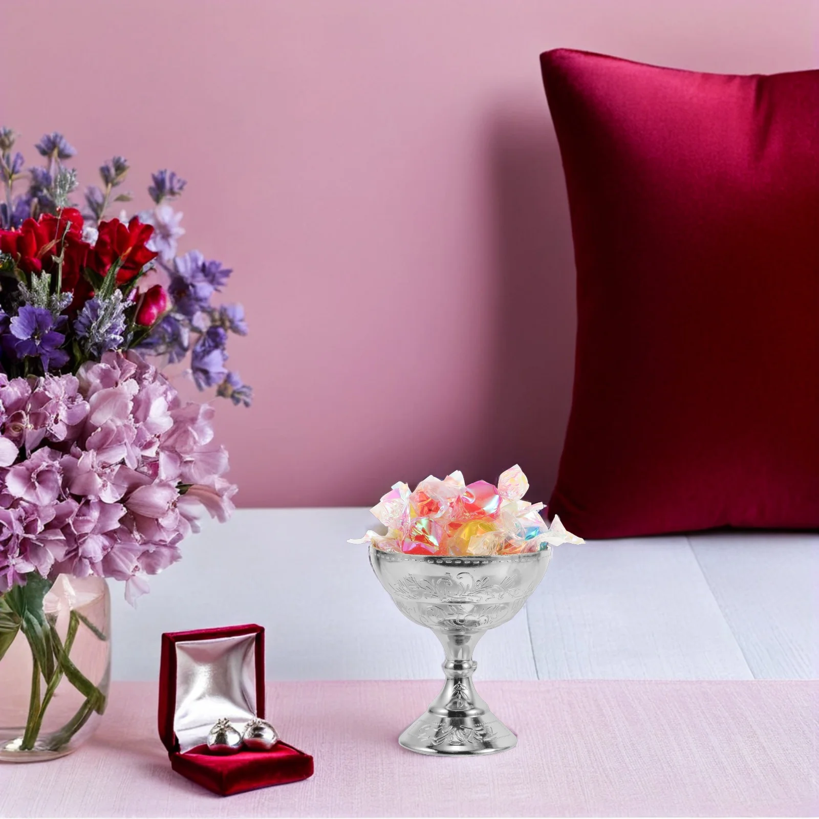 

12Pcs Vintage Plastic Candy Bowls Wedding Party Supplies Embossed Dessert Goblets Footed Cups for Appetizers Ice Cream Cake Nuts