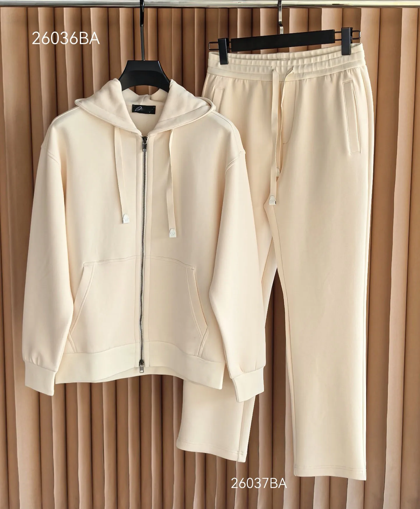 2026 Men's Early Autumn/Winter New Pearl Double sided Hooded Cardigan+Top Hooded Open+Straight Casual Pants Sports Set M-3XL