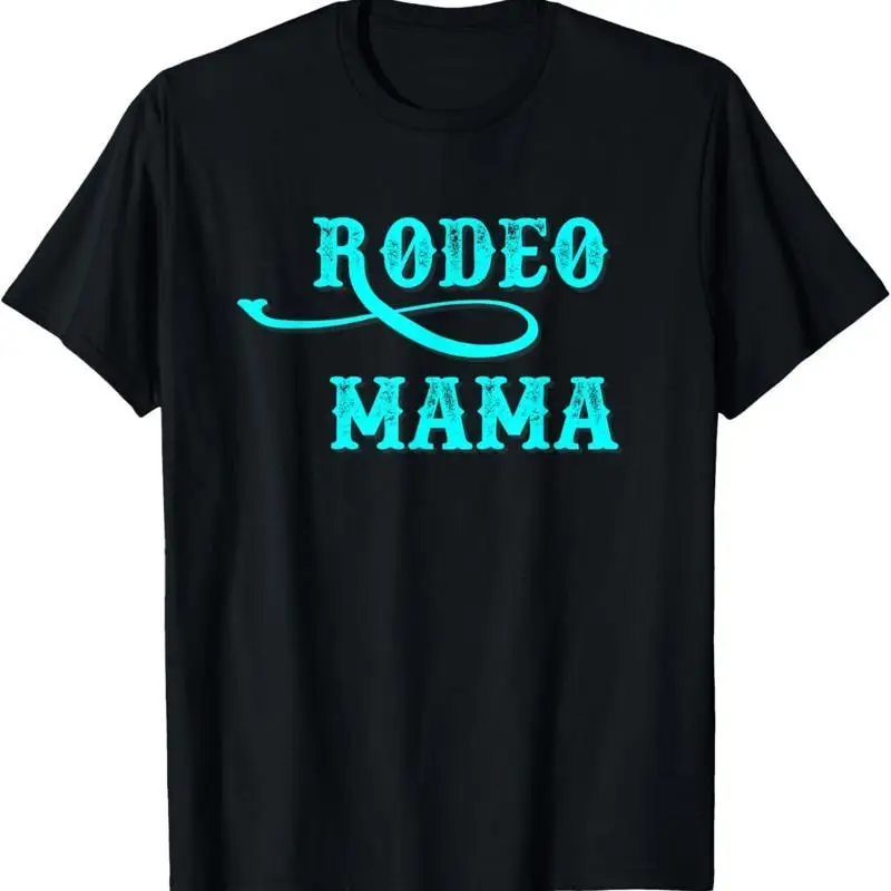 Rodeo Mama Distressed Turquoise Western Woman T Shirt