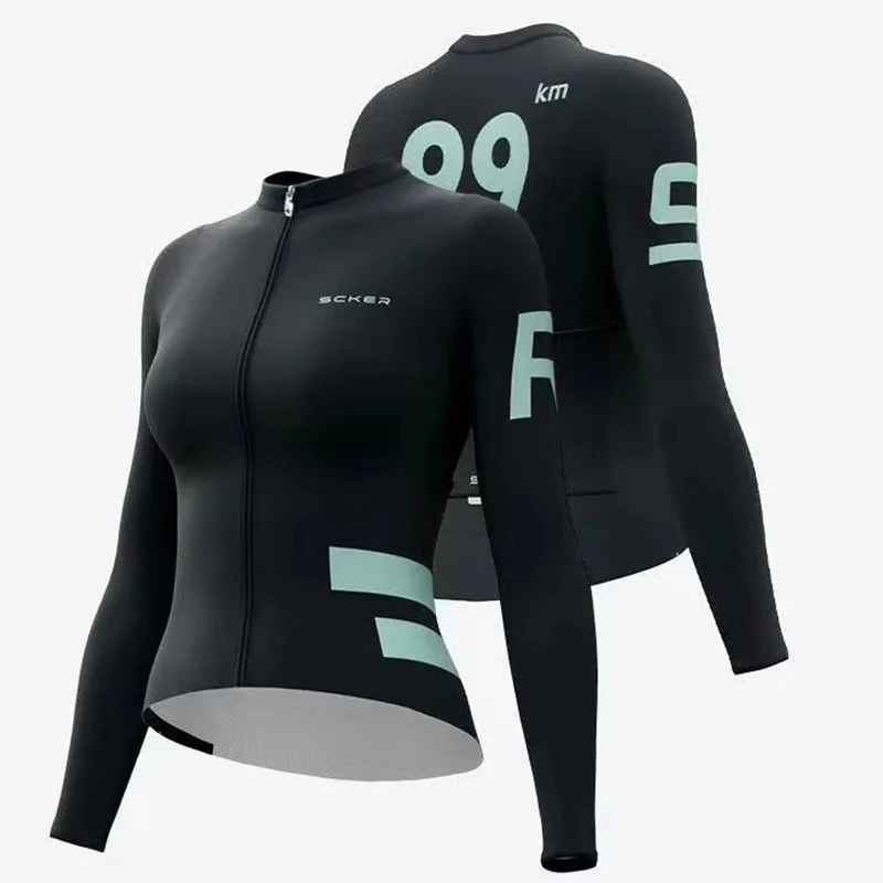

2025 Scker Cycling Jersey Long Sleeve Pro Team Jersey MTB Road Bike Clothing Maillot Ciclismo Hombre Breathable Bicycle Shirts