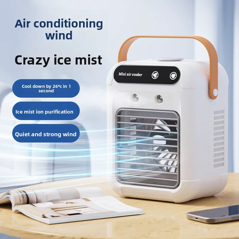 Portable Desktop Spray Fan, USB Powered Air Cooler with Humidification & Quick Cooling