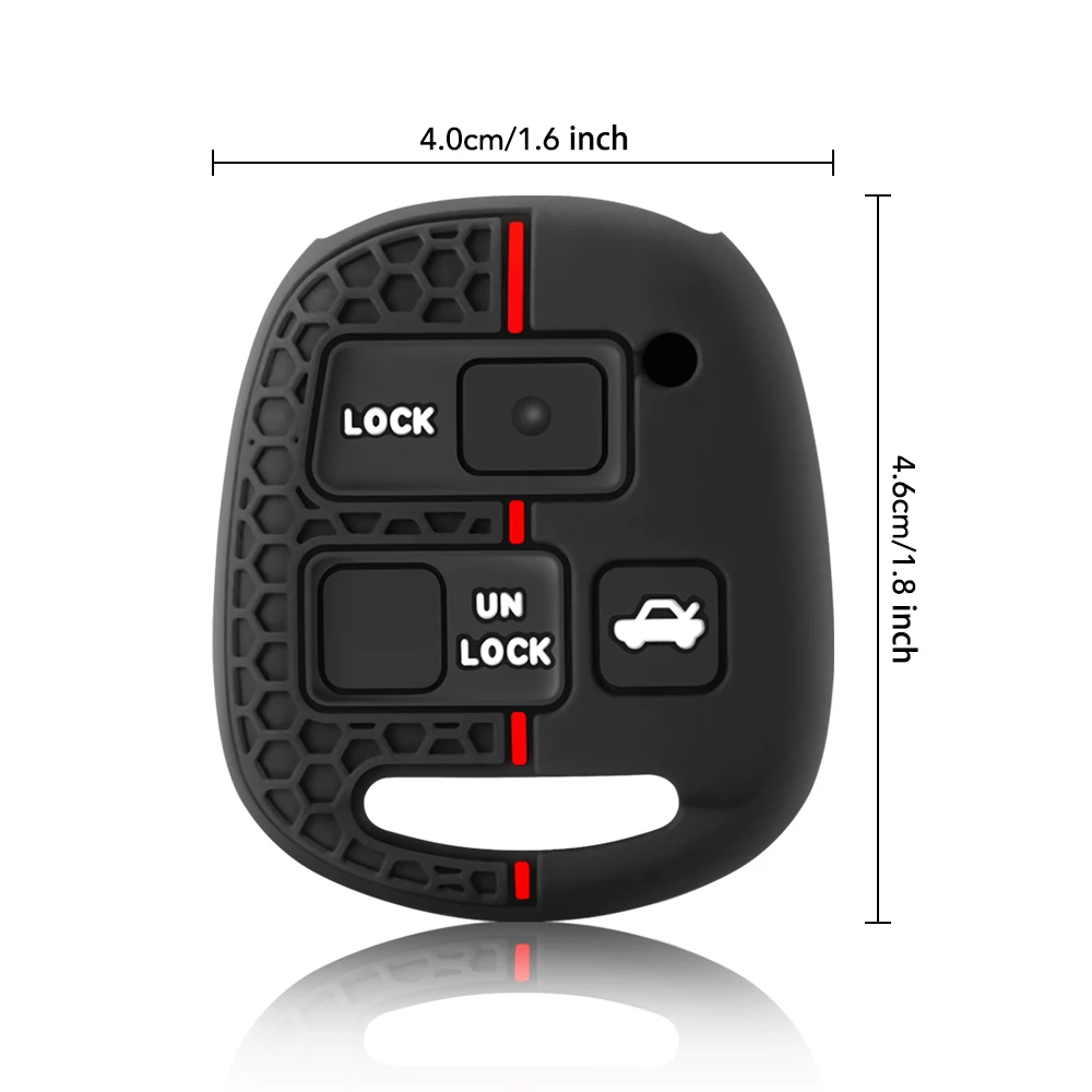 المفاتيح سيليكون غطاء مفتاح السيارة قذيفة لتويوتا يارس كارينا 120 كورولا أفينسيس لاند كروزر كامري RAV4 برادو حافظة عن بعد